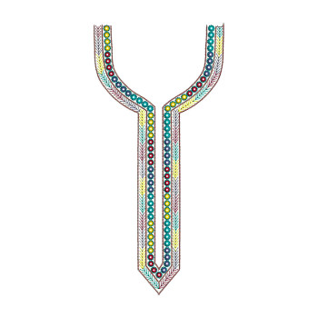 Embroidery Neck For Round Neck Top