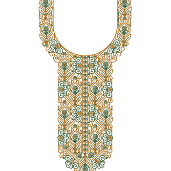 Rosette Row Embroidery Design