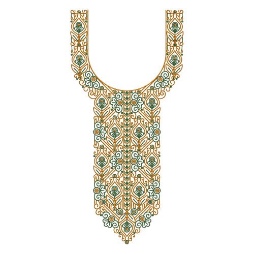 Rosette Row Embroidery Design