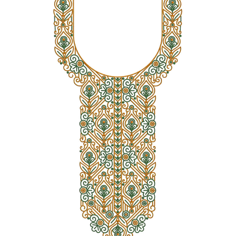 Rosette Row Embroidery Design