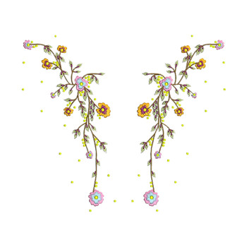 Glory Neck Embroidery Design