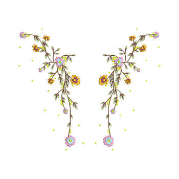 Glory Neck Embroidery Design