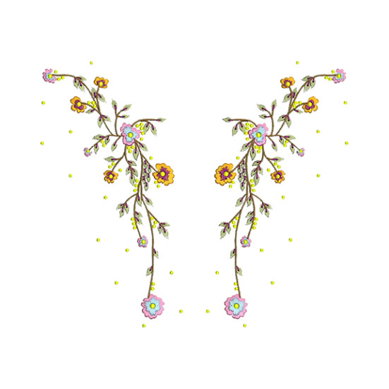 Glory Neck Embroidery Design