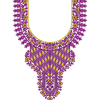 Monochrome Brocade Embroidery Design