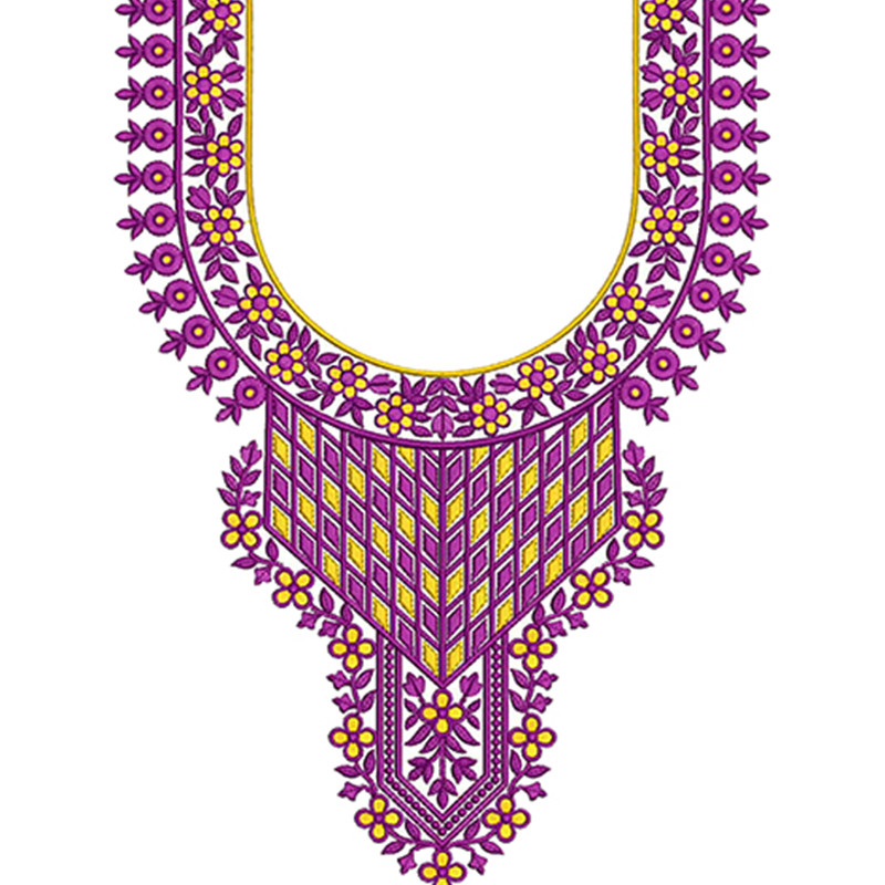 Monochrome Brocade Embroidery Design