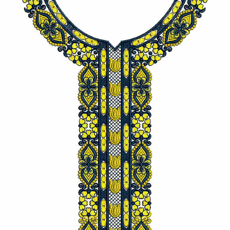 Alternative Neck Embroidery Design