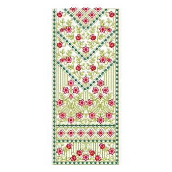 The Royal V-Bloom Embroidery Design