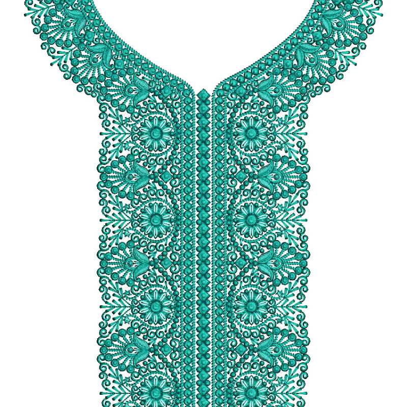 Firoza Kanthi Neck Embroidery Design