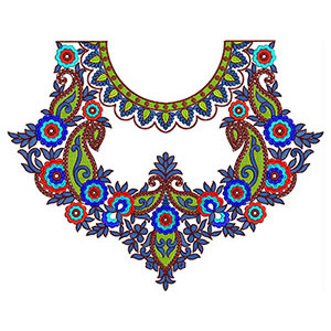 Fancy Suit Neck Embroidery Design