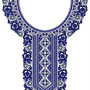 Ajrak Frame Neck Embroidery Design