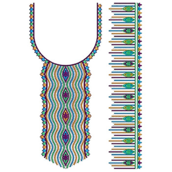 Kashmiri Wave Embroidery Design