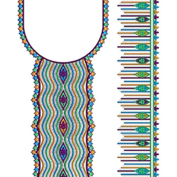 Kashmiri Wave Embroidery Design