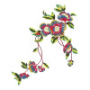 Floral Neck Embroidery Design In Baroque Style