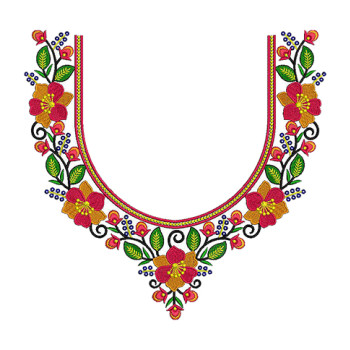 Machine Embroidery Neck Design For Blouse