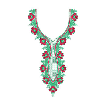 Flower Elegant Neckline Design