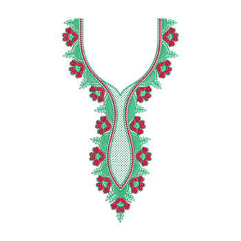 Flower Elegant Neckline Design