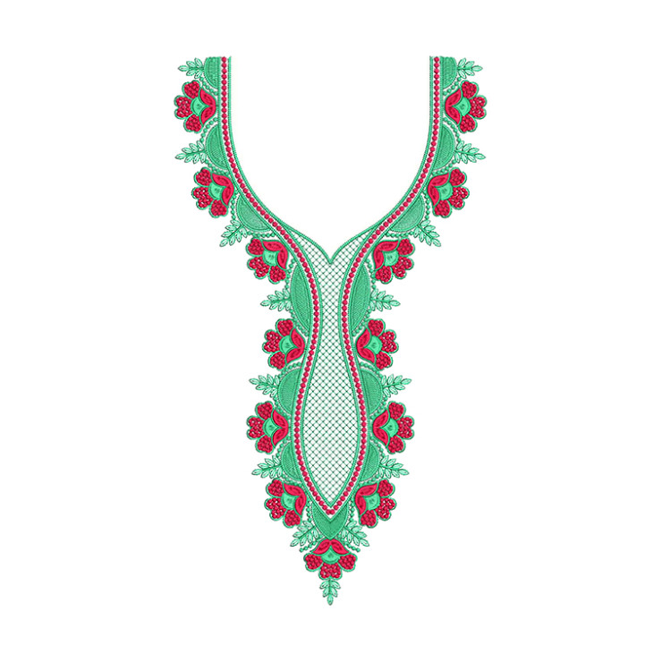 Flower Elegant Neckline Design