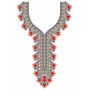 Kashmir Crimson Neck Embroidery Design