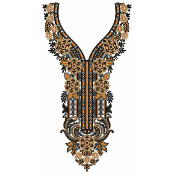 Gorgeous Mustard Yellow Flower Embroidery Designs