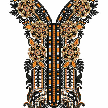 Gorgeous Mustard Yellow Flower Embroidery Designs