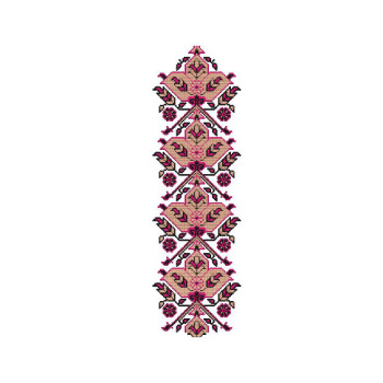 Grand Cross Stitch Pattern Embroidery Design (3 Colors, 47.2cm x 14.2cm)
