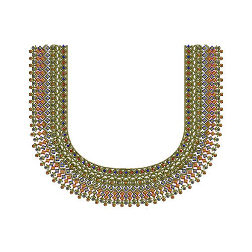 Booti-Bel Neck Panel embroidery design