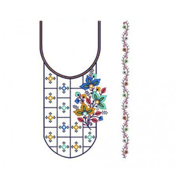 Indian Style Neck Embroidery Design