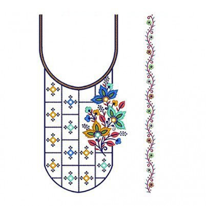 Indian Style Neck Embroidery Design
