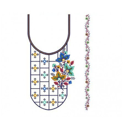 Indian Style Neck Embroidery Design