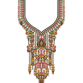 Irani Kaftan Neck Embroidery