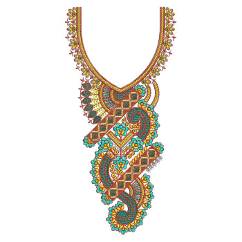 Islamic Abaya Embroidery Neck