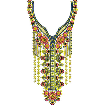 Islamic Arabic Neck Embroidery Design