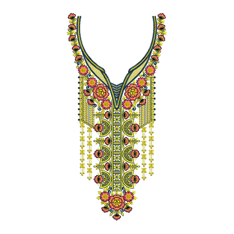 Islamic Arabic Neck Embroidery Design