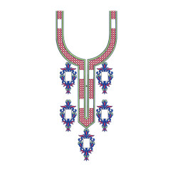 Jhumka Style Neck Embroidery