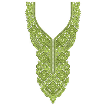 The Quad Motif Neck Embroidery Design