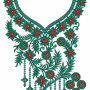 Garnet Vine Neck Embroidery Design