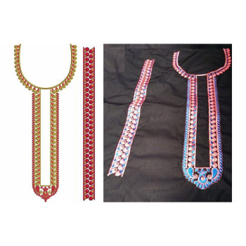 Kenya African Caftan Men's Neck Embroidery Design 21490