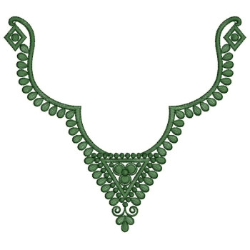 Teardrop Harmony Neck Embroidery Design