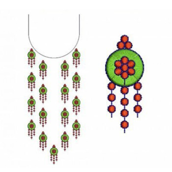Jhumka Yoke Embroidery Design