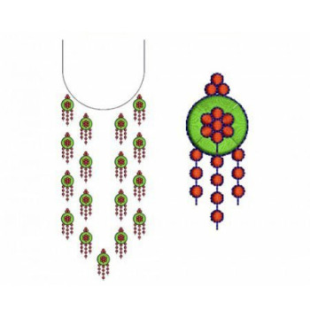 Jhumka Yoke Embroidery Design