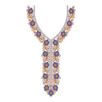 The Imperial V-Neck Embroidery Design