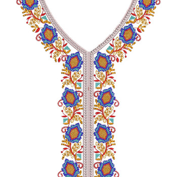 The Imperial V-Neck Embroidery Design