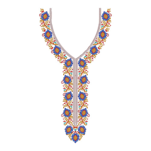 The Imperial V-Neck Embroidery Design