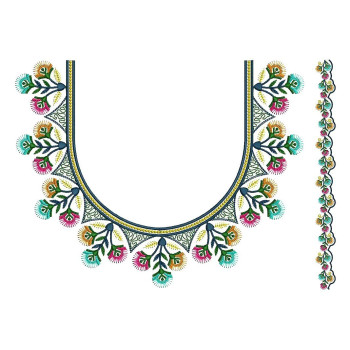Latest Embroidery Neck Design