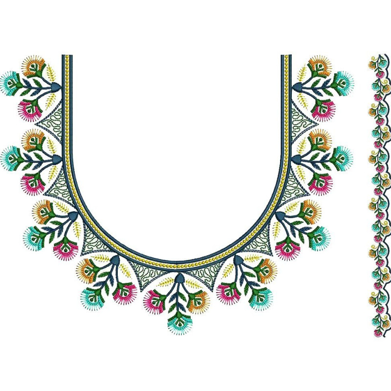 Latest Embroidery Neck Design