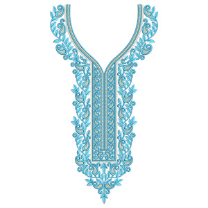 Latest Paisley Embroidery Neck Design