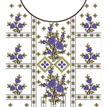 Wildflower Column Embroidery Design