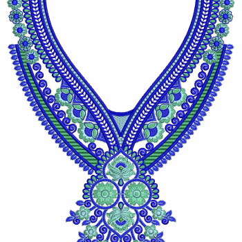 Peacock Plunge Embroidery Design