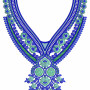 Peacock Plunge Embroidery Design