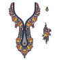 Ornate Floral Neckline Motif Embroidery Design